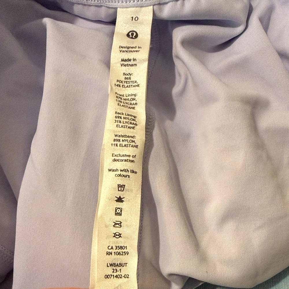 Lululemon Court Rival High Rise Skirt Sz 10 Long Pastel Blue Tennis Skort Golf - Picture 6 of 8